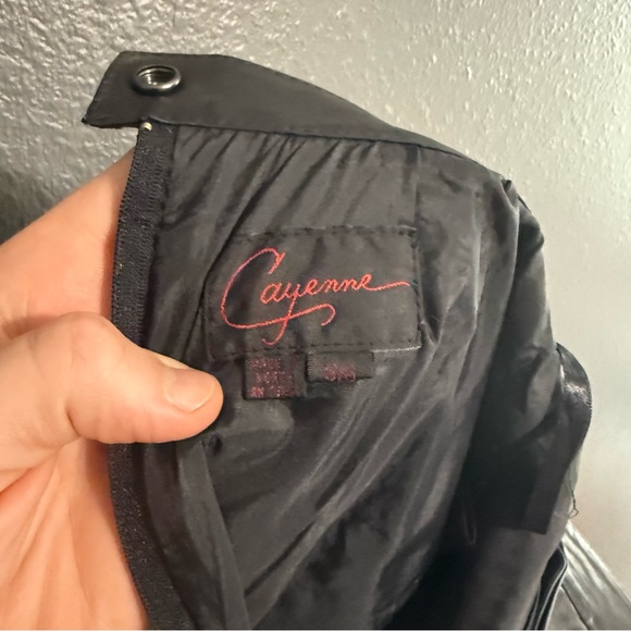 Cayenne Vintage 100% Leather Pencil Skirt Size 6 - Picture 4 of 5